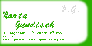 marta gundisch business card